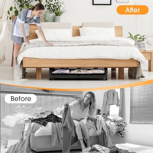Under Bed Storage with Wheels 1Pack Storage Containers with Clear Window - Image 5
