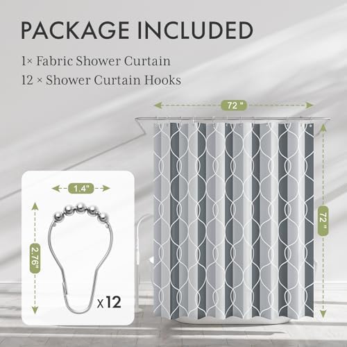 AmazerBath Shower Curtain Grey-Purple, Geometric Multi Color Block Cloth Shower - Image 7