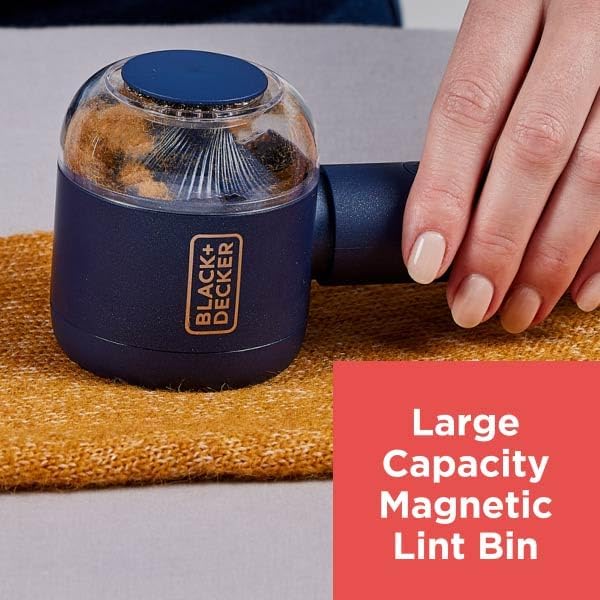 BLACK+DECKER Rechargeable USB-C Fabric & Garment Shaver – Large Capacity Lint - Image 7