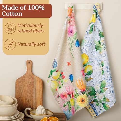 Maison d' Hermine Kitchen Towels Set of 6 Reusable 100% Cotton 27.50" x 20" - Image 4