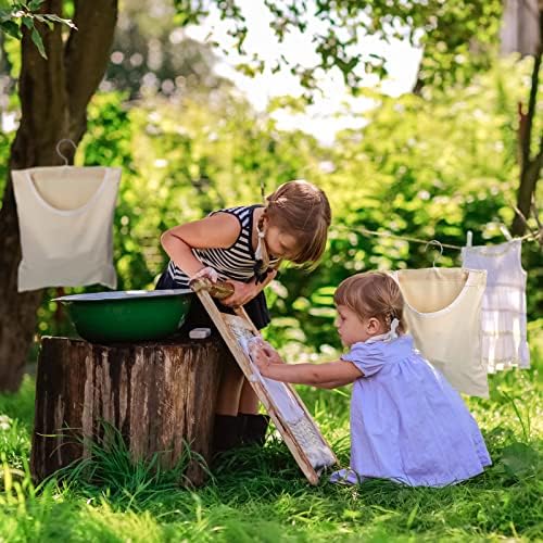 Eccliy 2 Pcs Canvas Clothes Pin Bag, Clothespin Holder Outdoor - Image 7