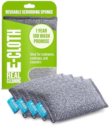 E-Cloth Non-Scratch Scrubbing Pads, Reusable Sink & Dish Sponges by E-Cloth