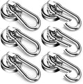 FINDMAG Magnetic Hooks, 70LBS Neodymium Magnet Hooks Heavy Duty, 6 Pack by FINDMAG