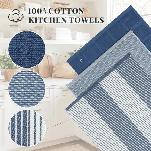 Homaxy 6 Pack Cotton Terry Premium Kitchen Towels, 18 x 28 in - Image 2