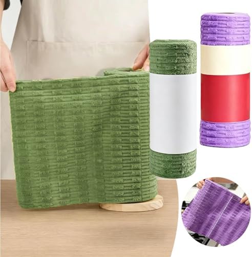 Multipurpose Reusable Tear-Off Cleaning Cloth Roll, 40 Pack Ribbed Microfiber - Image 7