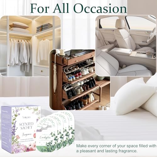 14 PCS Eucalyptus Sachets Bags for Drawers and Closets, Long Lasting Scented - Image 4