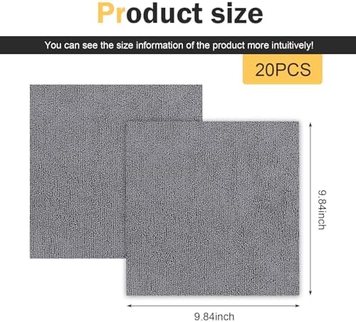 20 PCS Car Microfiber Cleaning Cloth Roll, Highly Absorbent Quick-Dry Towel - Image 2