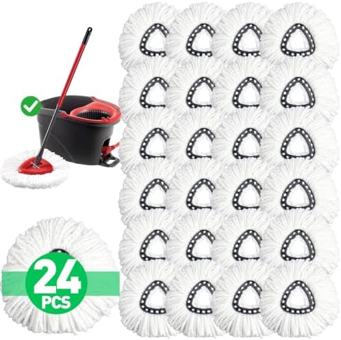 VISRIE 24 Pack Mop Head Replacements by VISRIE