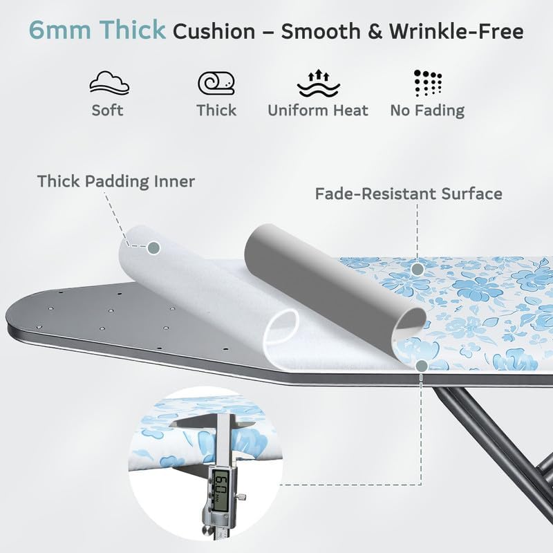 FIOBEE Ironing Board Cover and Pad Extra Thick Iron Board Pad - Image 4