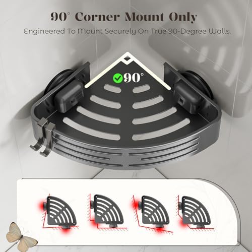 Corner Shower Caddy Suction Cup, Shower Shelves - Image 6