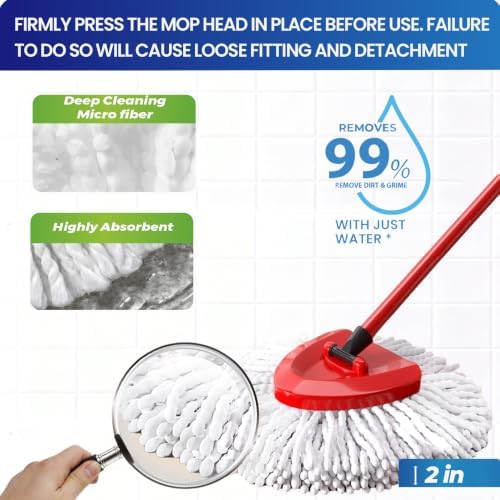 4Pack Mop Heads Replacements Compatible - Image 5