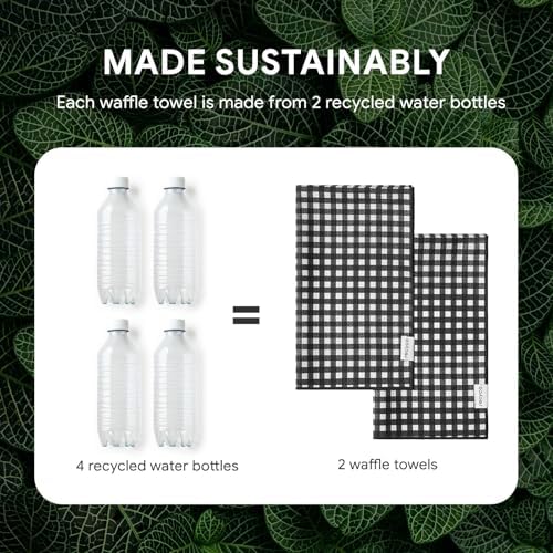 RECYCO Waffle Kitchen Towel Set of 2 - Image 5