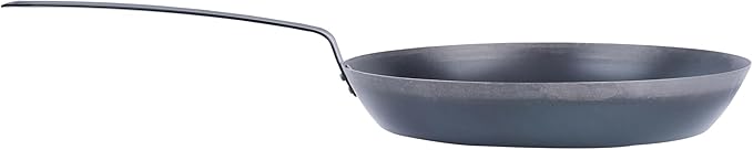 Restaurantware-Met Lux 16 Inch Fry Pans, 6 Lightweight Frying Pans - Induction-Ready, Triple-Riveted, Black Carbon Steel Cooking Skillets, Durable, For Searing, Sauteing, And Browning Food
