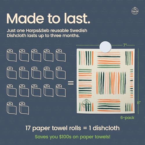 Harps&Seb Swedish Dishcloths for Kitchen Dishcloths - Image 6