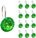 12 Pcs Bling Rhinestones Shower Curtain Hooks Bathroom Rolling Hooks by EleCharm