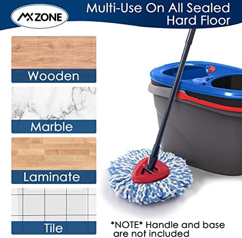 Spin Mop Replacement Heads for O-Cedar RinseClean 2-Tank, Microfiber 4-Pack - Image 5