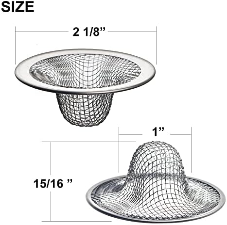 12 Pack 1" Basket Bathroom Mesh Sink Drain Strainer - Image 2