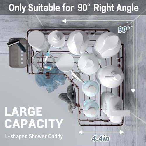 AKTECKE Shower Caddy Corner Organizer: 2Pack Adhesive Shower Shelf Essentials - Image 3