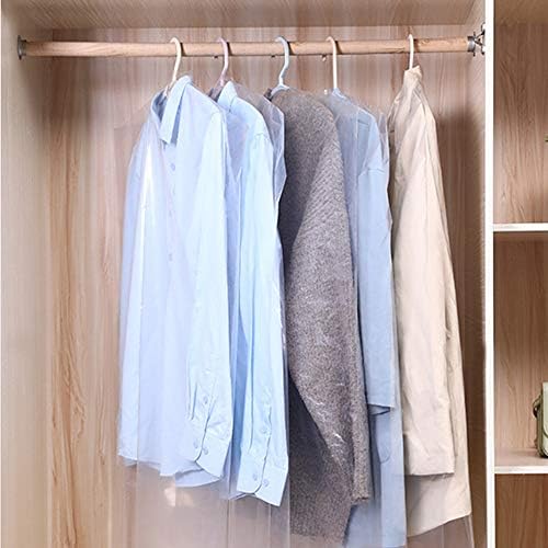 50 Pack 35.4inch Plastic Clear Dry Cleaning Hanging Lightweight Garment Clothes - Image 2