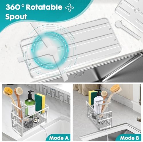 Sinnsally Kitchen Sponge Holder, Sink Caddy Organizer - Image 2