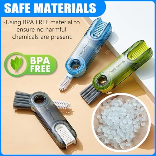Cup Lid Gap Cleaning Brush 3PCS Bottle Brushes 3 in 1 Cup Lid Gap Cleaner - Image 7
