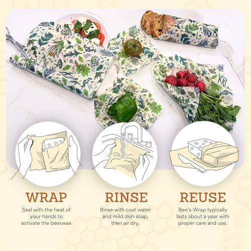 Bee's Wrap Beeswax Food Wraps, 3 Pack Assorted - Image 6