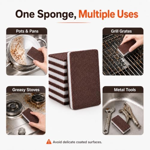 Carborundum Heavy Duty Scouring Sponges, 0.4" 8 Count - Image 7