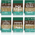 Bencailor 6 Pcs Green Farmhouse Kitchen Towels Decorative Sets Dish Towels by Bencailor