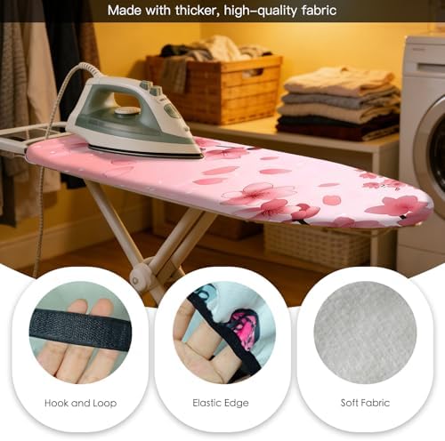 Nuxovilar Cherry Blossom Cotton Ironing Board Cover 15x54 Fabric - Image 5