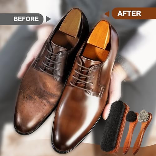 4Pcs Shoe Shine Kit, Horsehair Brush - Image 5