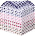 Kitinjoy Cotton 8 Pack Terry Kitchen Dish Cloths, Mix Colour by Kitinjoy