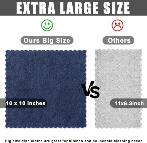 Homaxy 18 Pack Super Soft Absorbent Dish Cloths - Image 4