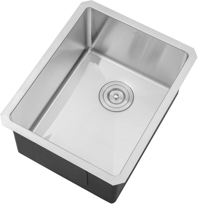 16 in. x 20 in. x 10 in. 16-Gauge Stainless Steel Undermount Single Bowl Bar Prep Kitchen Sink with Collapsible Colander Set and Strainer