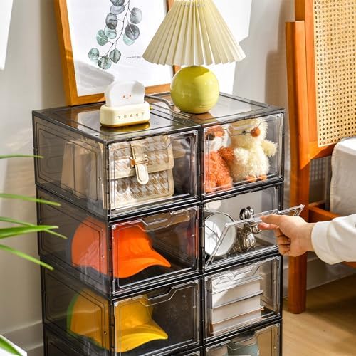 Stebopum 12 Pack Shoe Boxes Shoes Organizer, Shoe Storage Organizer Boxes - Image 5