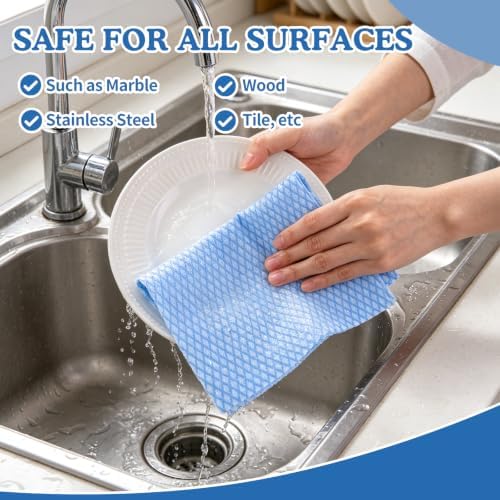 74 Pcs Reusable Cleaning Cloths, 11.8 x 20 Cleaning Wipes - Image 4