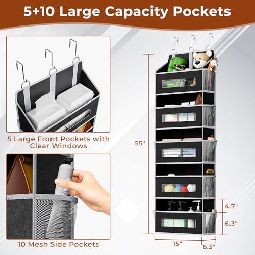 2 Pack 5 Tier Over the Door Organizer - Image 2