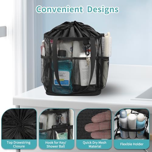 Shower Caddy Portable, Mesh Shower Caddy Hanging - Image 7