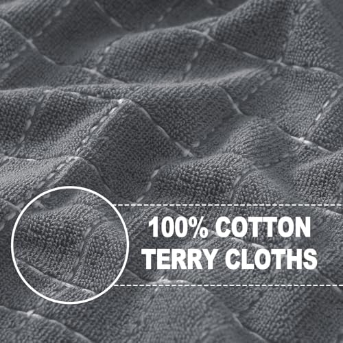 Homaxy 100% Cotton Terry Kitchen Towels, 8 Pack - Image 2