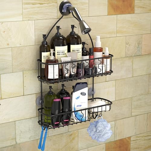 Simple Houseware Bathroom Hanging Shower Head Caddy Organizer - Image 2
