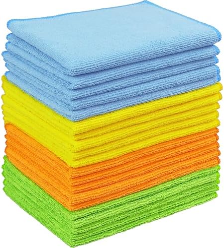 Simple Houseware 12" x 16" Microfiber Cleaning Cloth 20 Pack, 4 Colors by SimpleHouseware