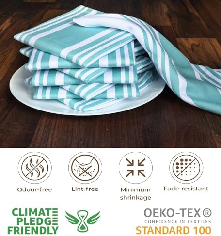 Urban Villa Cotton Dish Cloth Set of 8, Highly Absorbent Super Soft Quick - Image 3