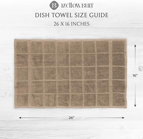 100% Cotton Terry Dish Towels, 4 Pack Plain, 16 x26 Inches, Super Soft and - Image 4