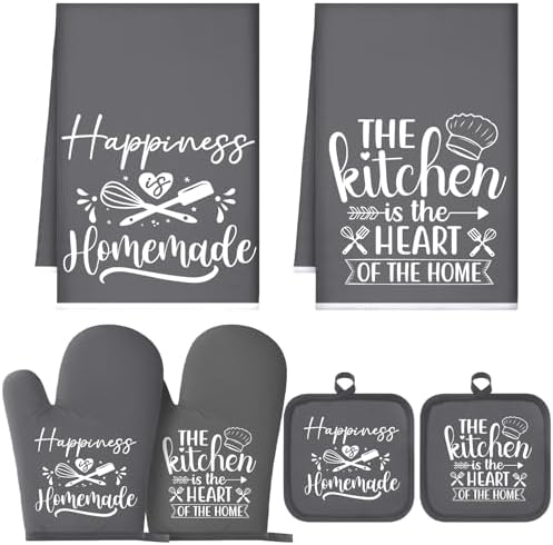 Sratte 6 Pcs Kitchen Decor Accessories Set, Dark Gray by Sratte