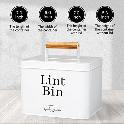 Modern Farmhouse Lint Bin for Laundry Room Decor and Accessories - Image 5