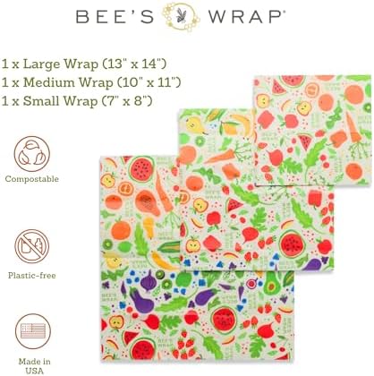Bee's Wrap Beeswax Food Wraps, 3 Pack Assorted - Image 4