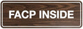 Signs ByLITA Standard FACP Inside Sign | Fire Safety Signage (Walnut) - Medium 1 Pack