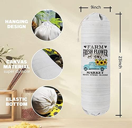 Grocery Bags Holder Organizer for Shopping Bags，Wall Mount Plastic Bags Storage - Image 3
