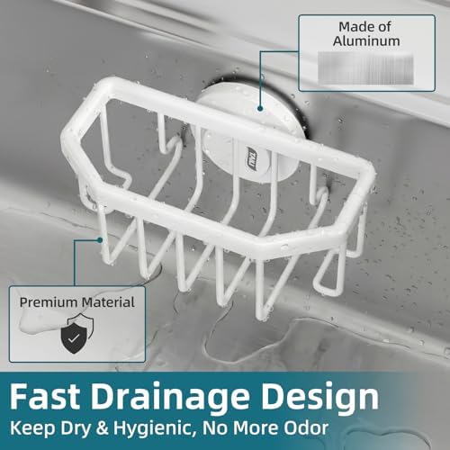 TAILI Sink Caddy with Strong Suction Cup, Sponge Holder - Image 4