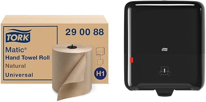 Tork Matic Paper Hand Towel Roll Natural H1 and Tork Matic Paper Towel by Tork