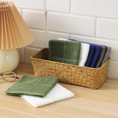 Glynniss Dish Rags for Washing Dishes, 100% Cotton Navy Kitchen WashCloths - Image 5